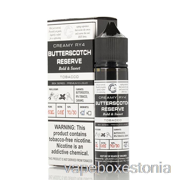 Vape Box Estonia Butterscotch Reserve - Bsx Series - 60ml 3mg